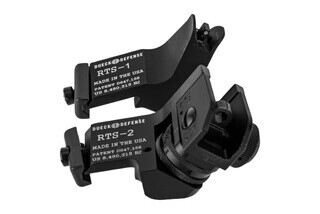 Dueck Defense Rapid Transition 45 degree Offset tritium Iron Sights feature adjustable windage and elevation